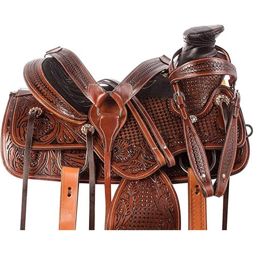 Western Leather Breastplate Horse Saddle