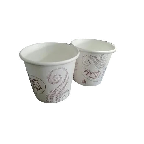 White Round Paper Tea Cup