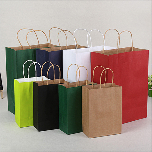 Coloured Brown Kraft Paper Bag