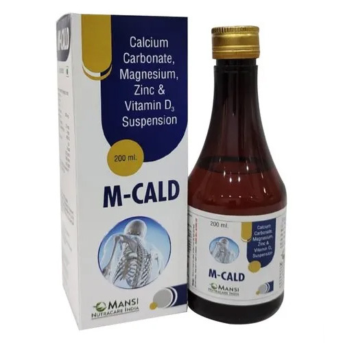 200Ml Calcium Carbonate Magnesium Zinc And Vitamin D3 Suspension General Medicines