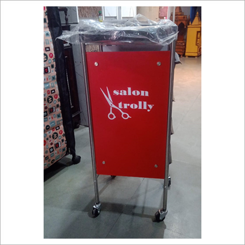 Salon Trolley - High-Grade Rubber, Square Design with Smooth-Gliding Wheels , Multiple Compartments for Organized Storage
