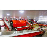 Orange Stainless Steel Trough Belt Conveyor