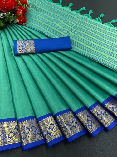 Casual Dixa Green Cotton Silk Saree