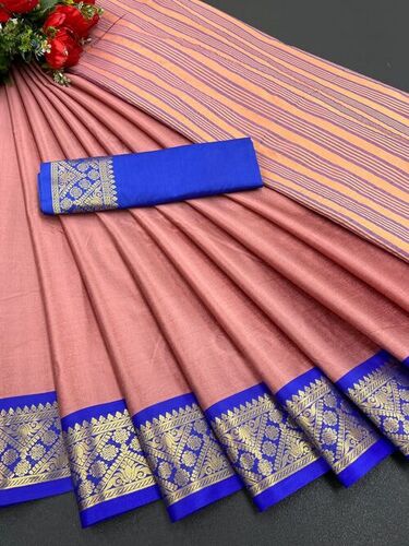 Dixa Pink Cotton Silk Saree