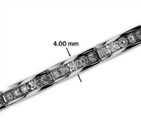 Diamond Bracelets Channel Setting In Moissanite 10k White Gold For Women