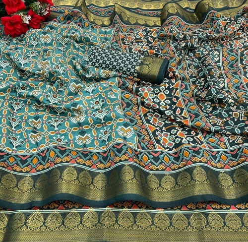 Heer C-Green Soft Linen Silk Saree