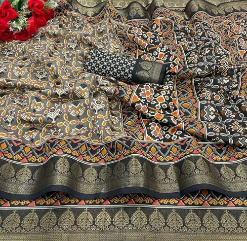 Heer Grey Soft Linen Silk Saree