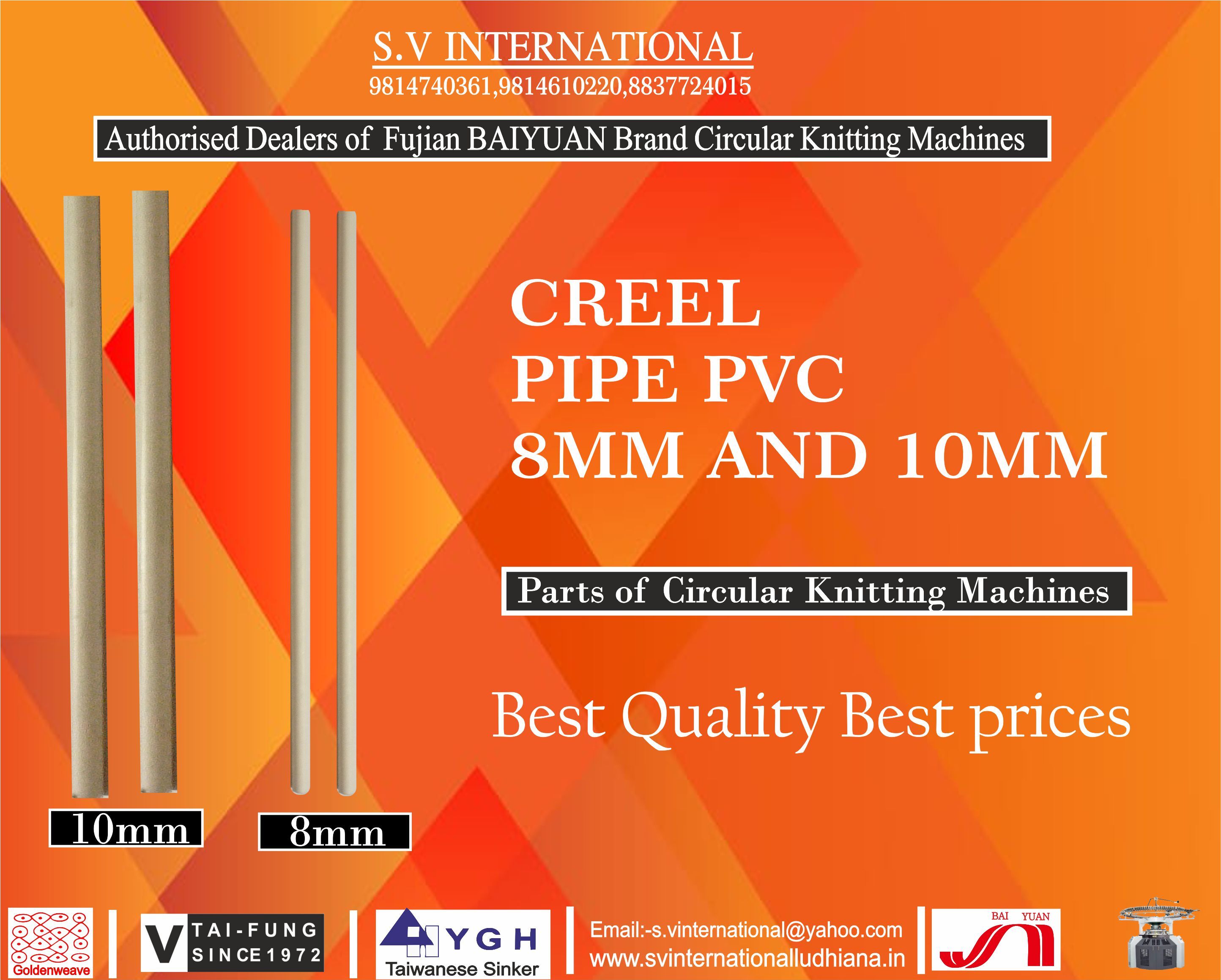 Creel Pipe Pvc 8mm and 10mm
