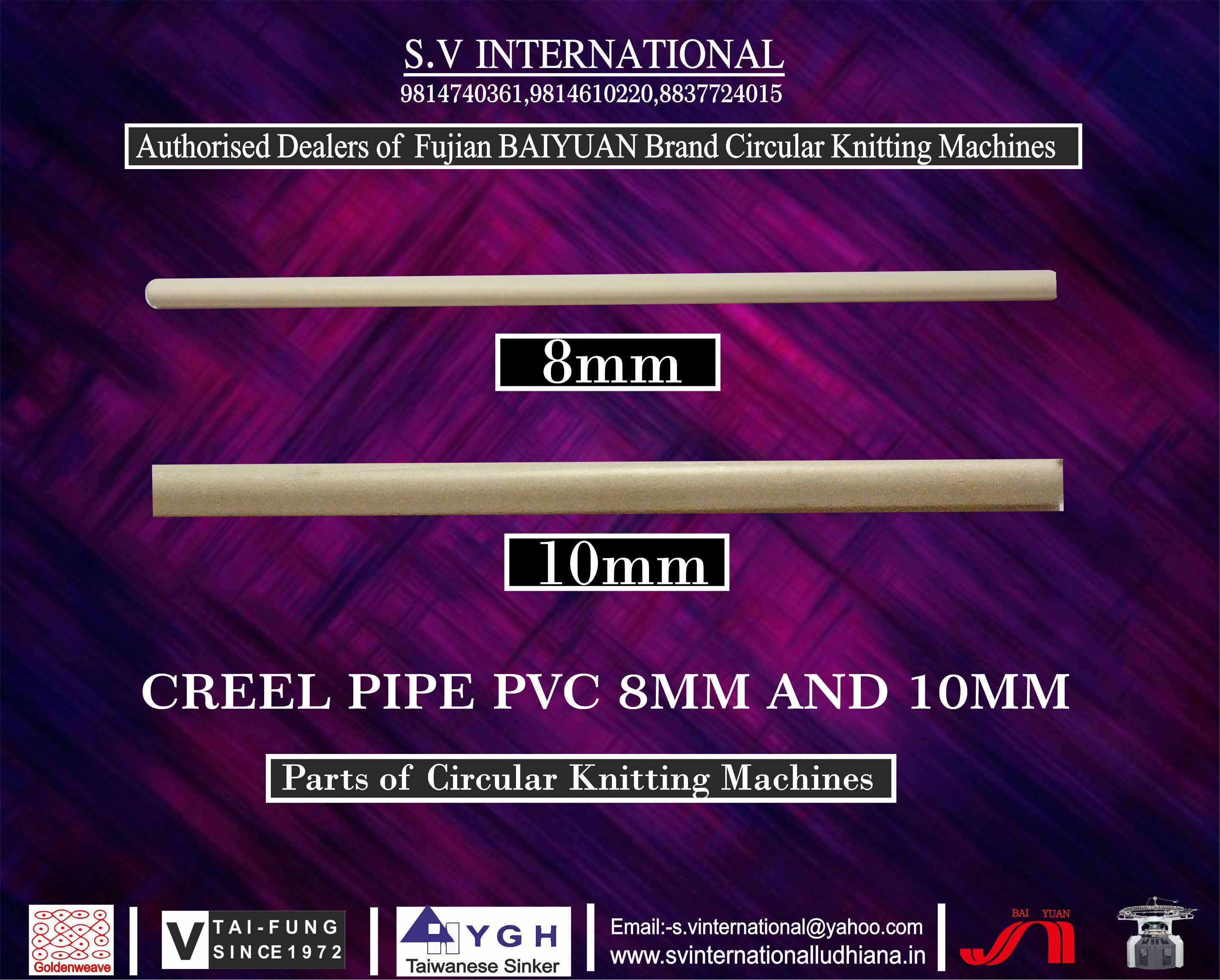 Creel Pipe Pvc 8mm and 10mm