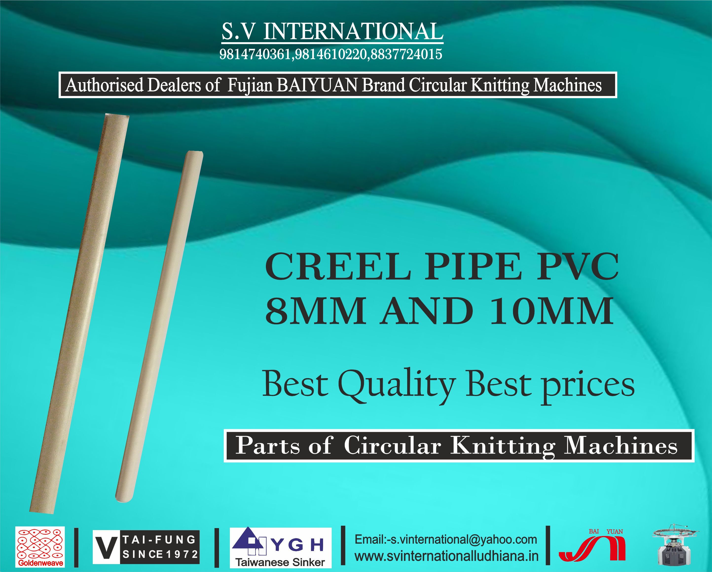 Creel Pipe Pvc 8mm and 10mm