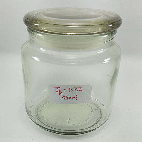 Plain / Printed 500 Ml Transparent Vacuum Glass Jar