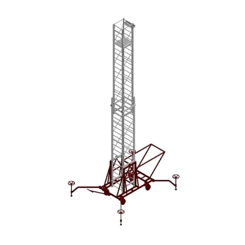 Climbing Tower Ladders With 4 Wheels