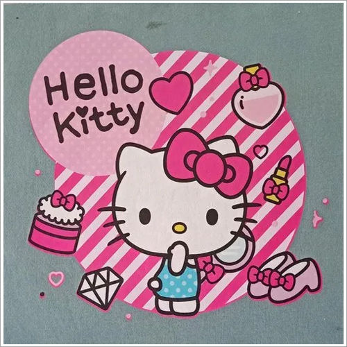 White Hello Kitty Offset Fusing Sticker