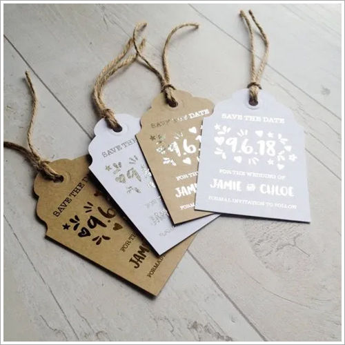 Multicolor Foil Labels Hang Tag