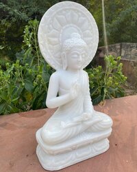 White Marble Gautam Buddha Statue