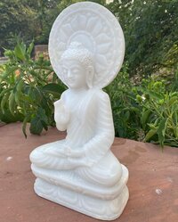 White Marble Gautam Buddha Statue