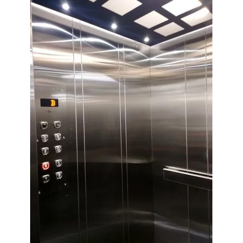 Traction Passenger Lift - Stainless Steel Design | Featuring Safety Sensor, Calling Box, and Remote Controller