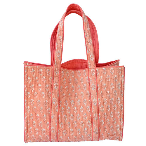 Peach Cotton Tote Bags