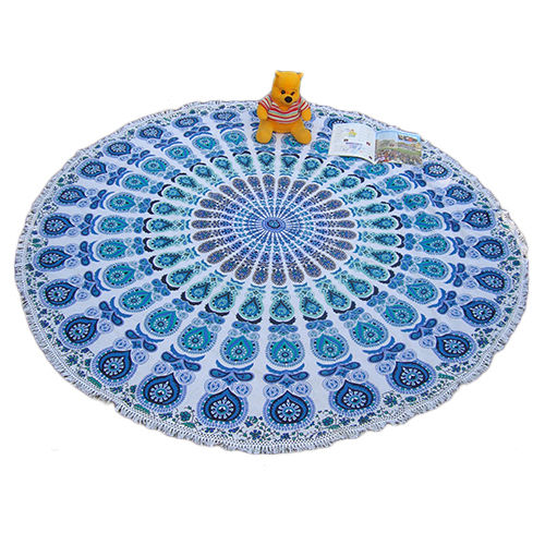 Printed Fancy Round Bed Sheet