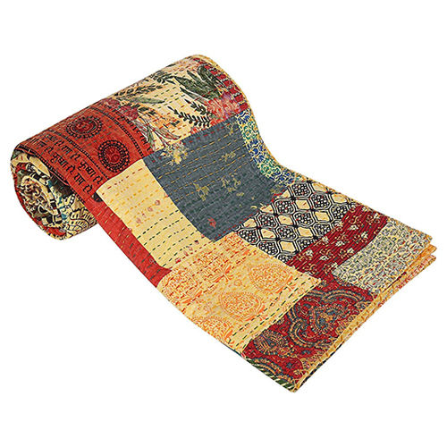 100% Cotton Printed Kantha Quilt