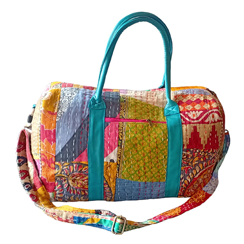 Multicolor Cotton Luggage Bag