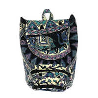 Printed Cotton Backpack Bag