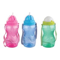 Plastic School Water Bottle - Virgin Pp Material, Lightweight Design | Bpa Free, Leak-proof With Rubber Gasket, Carry Strap & Flip Open Sipper