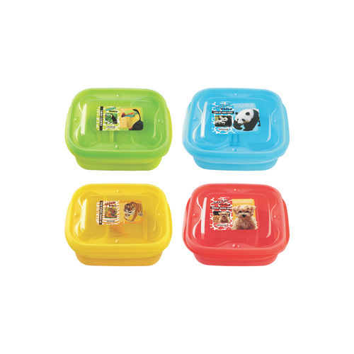 Multicolor Crackle  Plastic Lunch Box