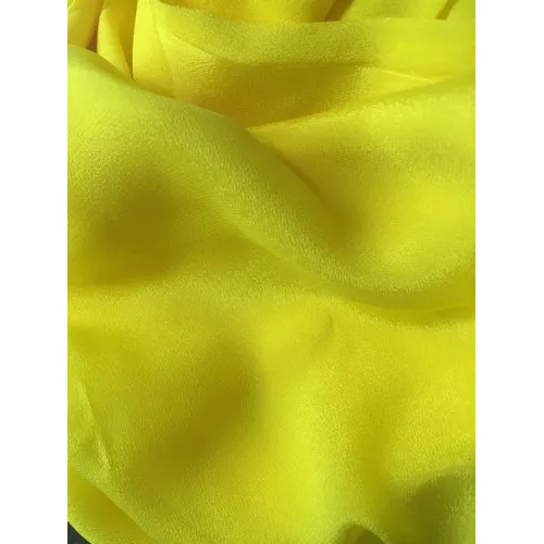 Washable Yellow Crepe Fabric