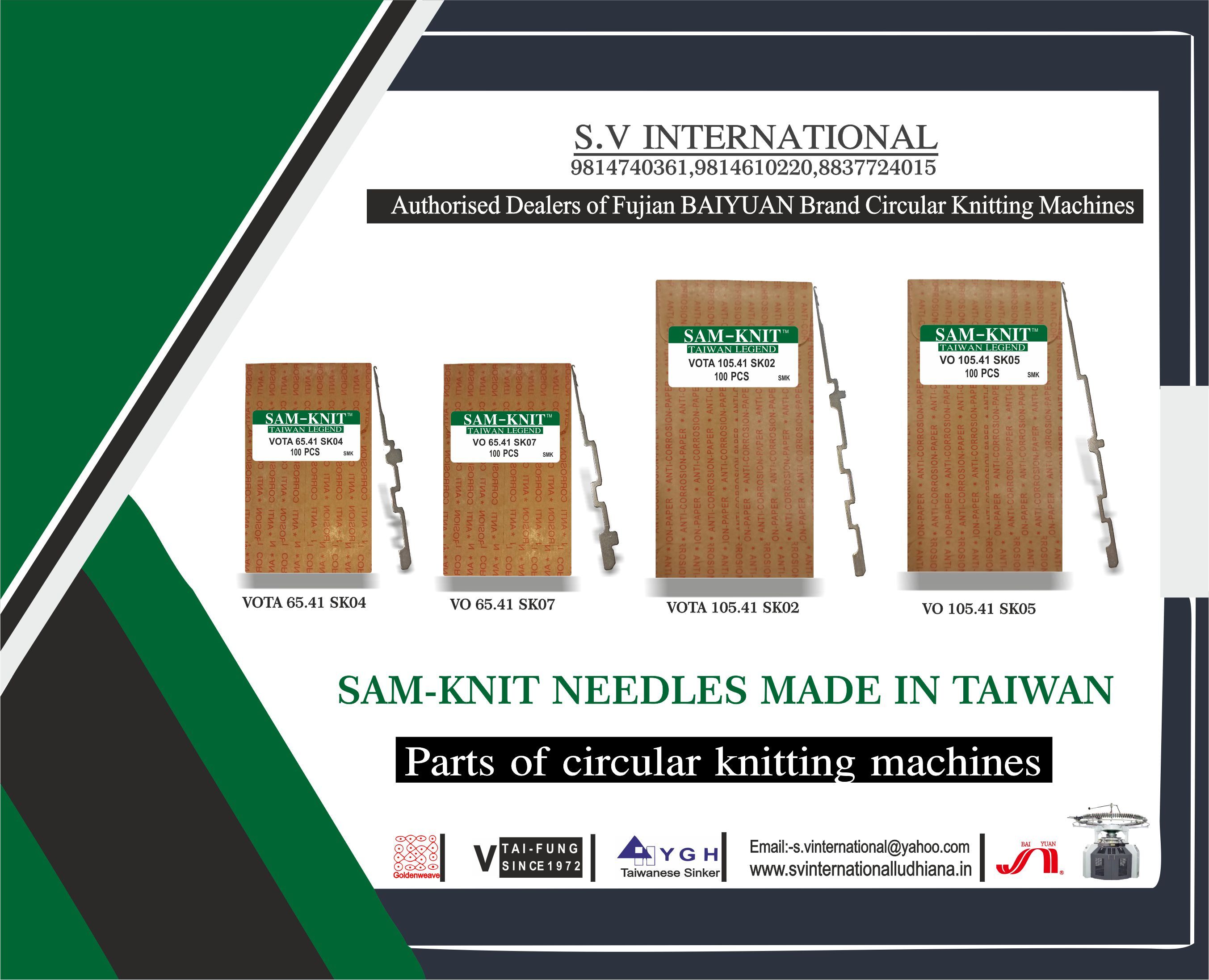SAM-KNIT Brand Needles Made in TAIWAN