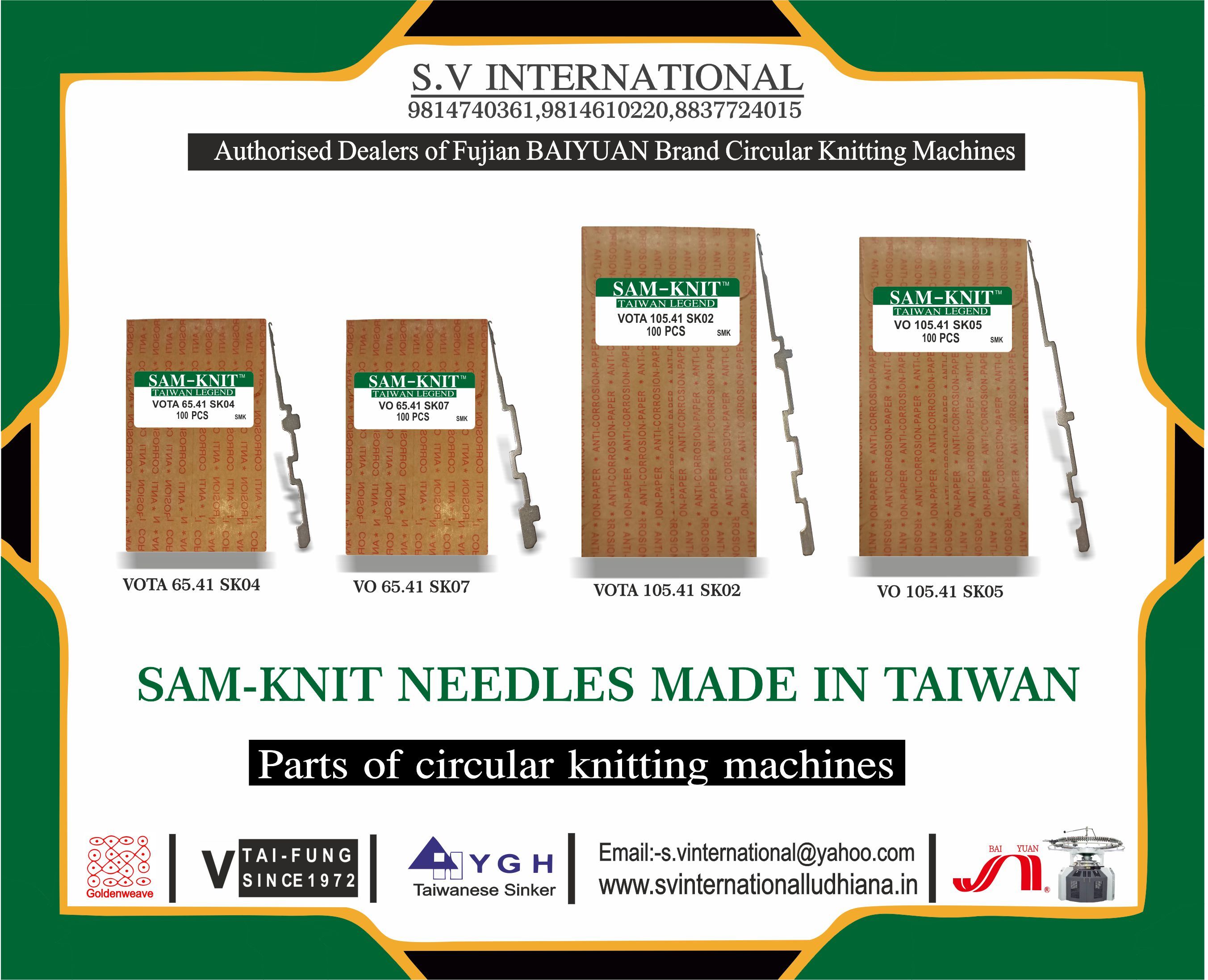SAM-KNIT Brand Needles Made in TAIWAN
