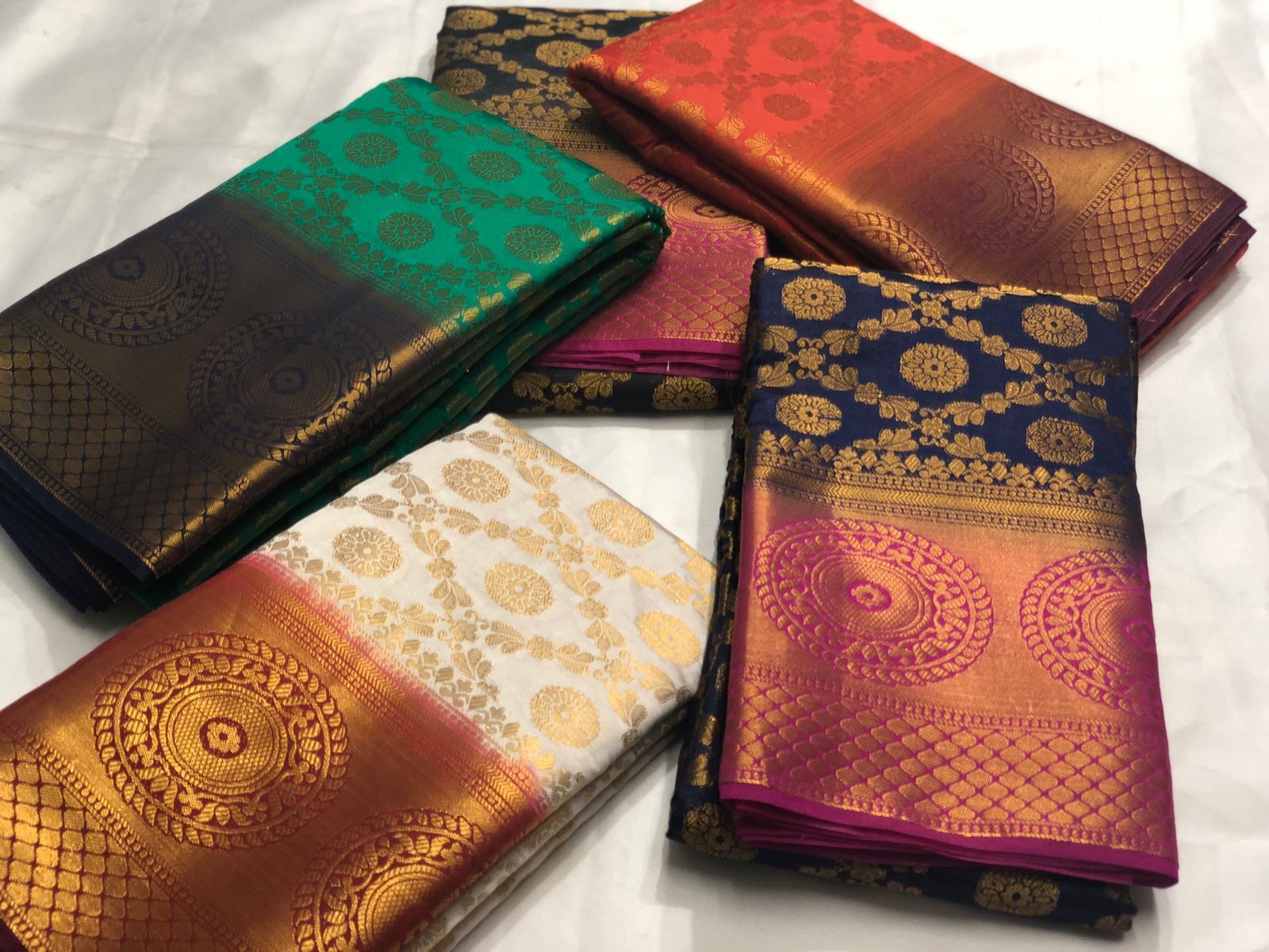 Monika Green Nylon Silk Saree