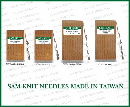 Sam-Knit Brand Needles Used In Circular Knitting Machines Originated From Taiwan.