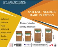 SAM-KNIT Brand Needles used in Circular Knitting Machines Originated From TAIWAN.