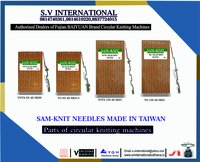 SAM-KNIT Brand Needles used in Circular Knitting Machines Originated From TAIWAN.