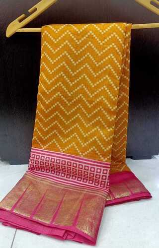Margi Yellow Cotton Saree