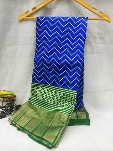 Margi Blue Cotton Saree