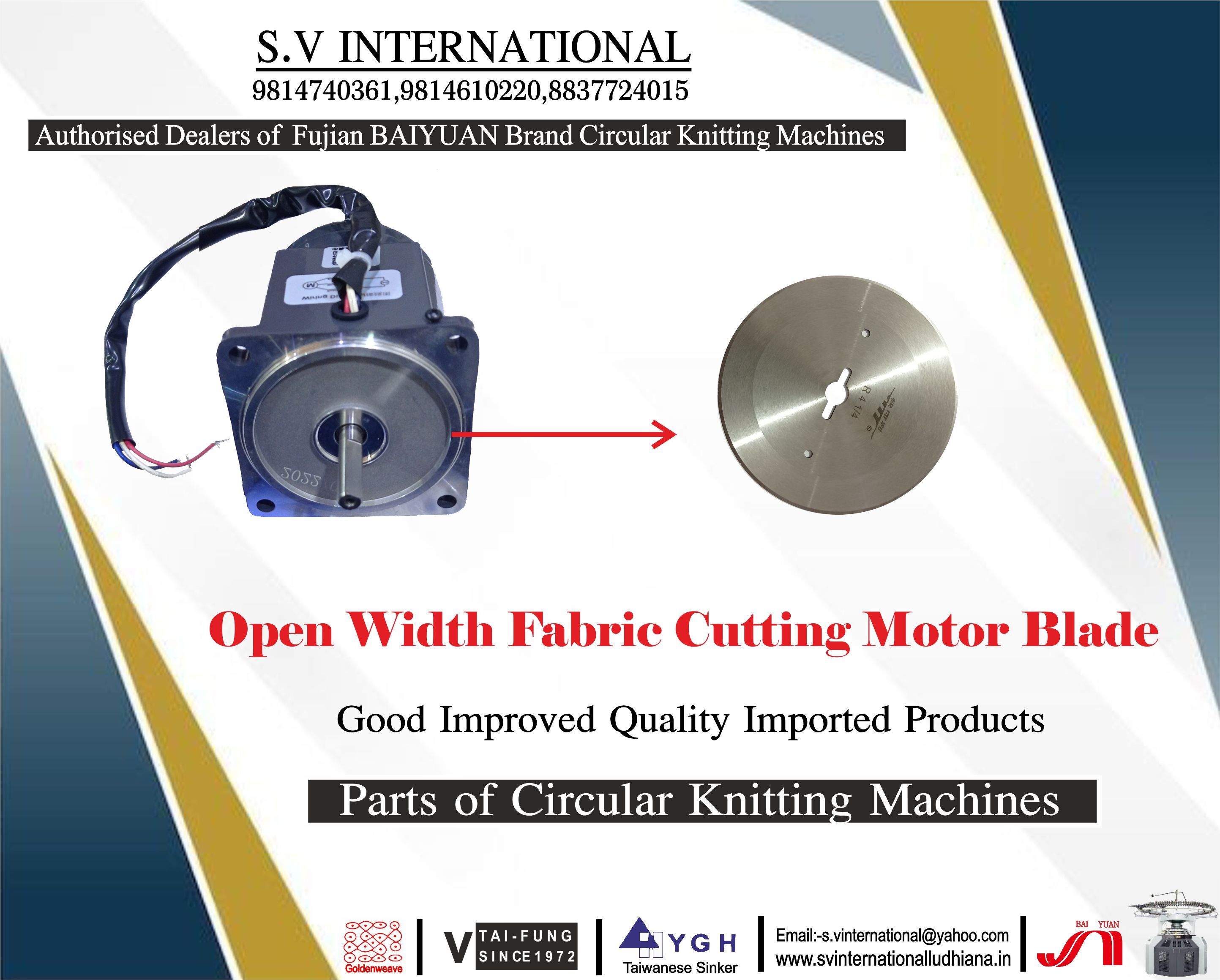 Open Width Fabric Cutting Motor Blade