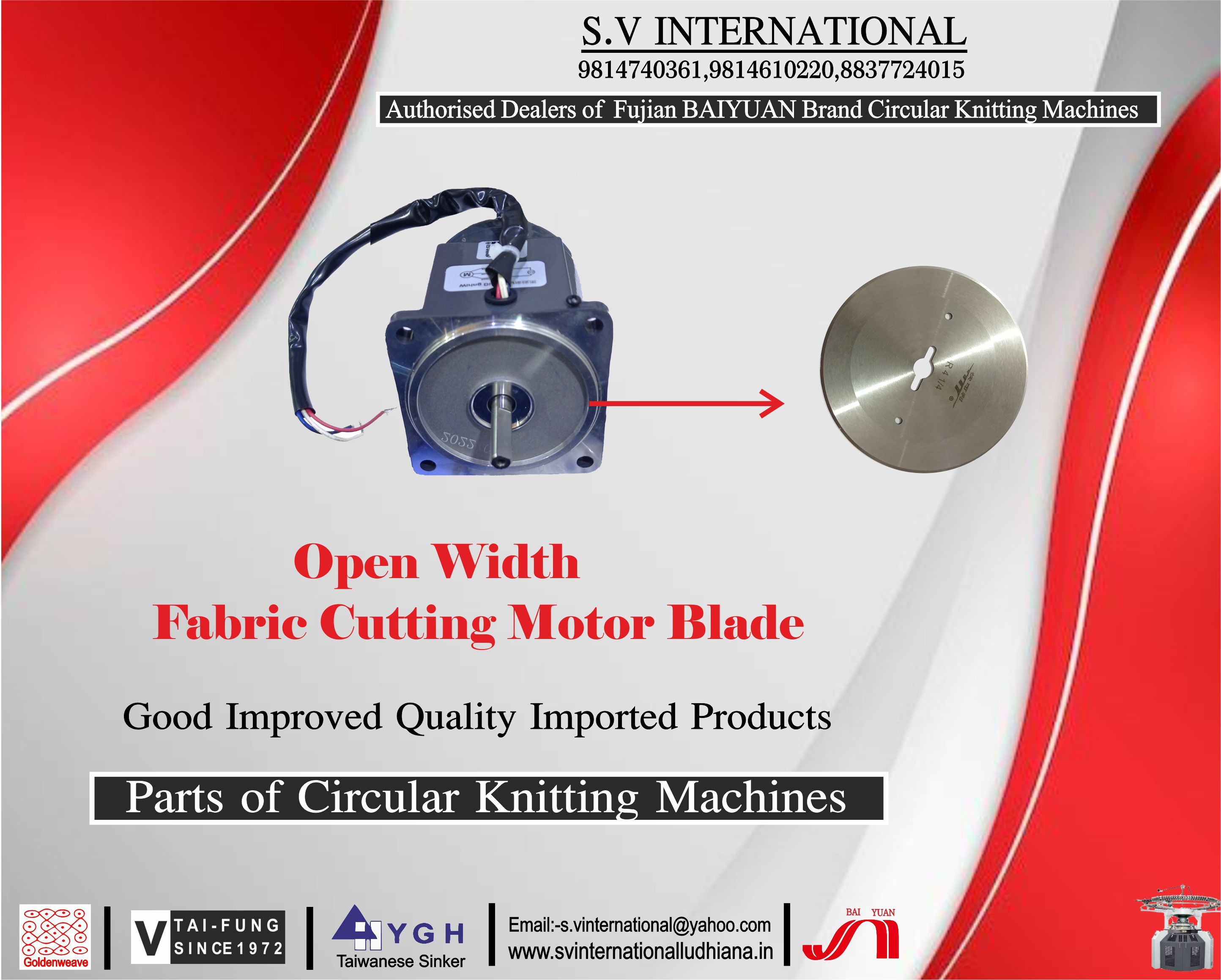 Open Width Fabric Cutting Motor Blade
