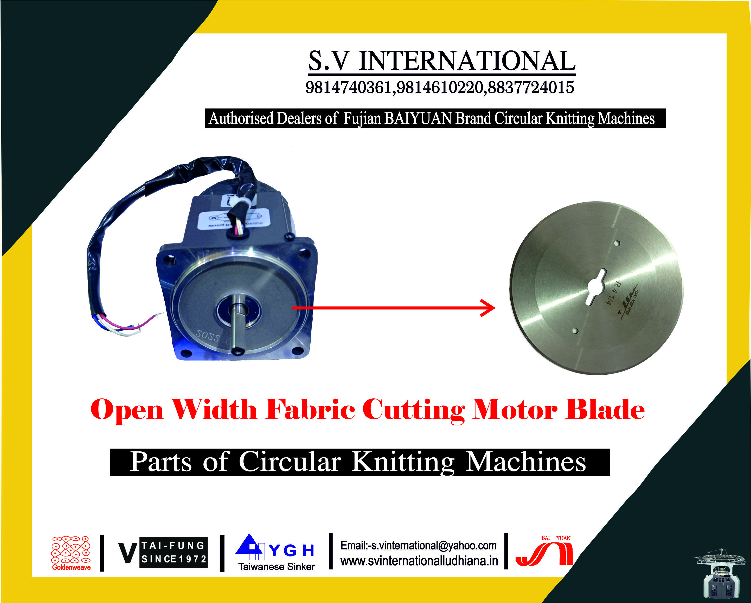 Open Width Fabric Cutting Motor Blade