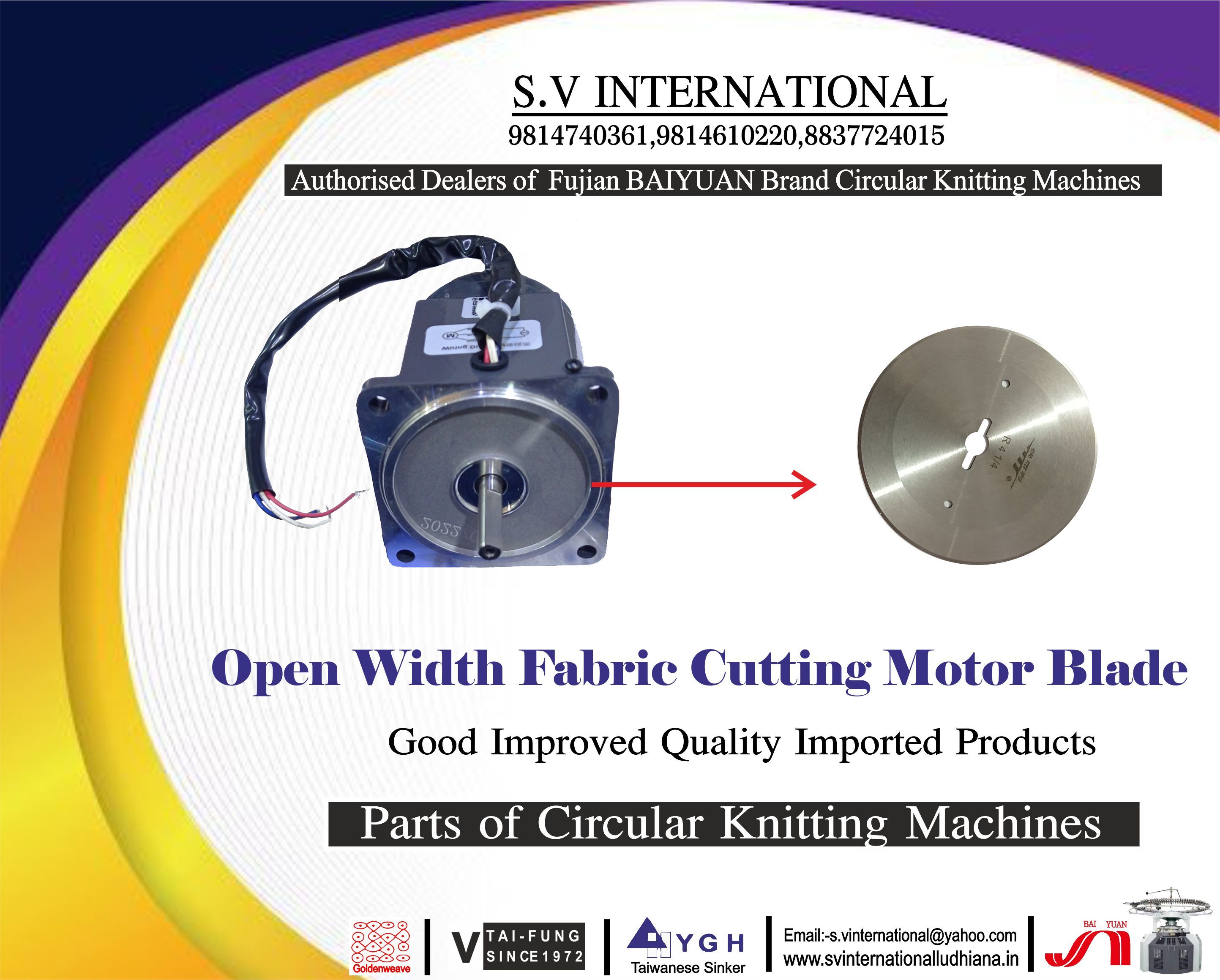 Open Width Fabric Cutting Motor Blade