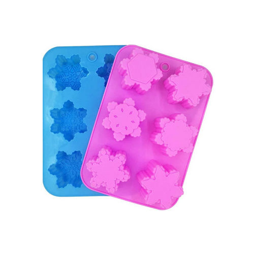 6 Cavity Snowflake Silicone Baking Cake Mould