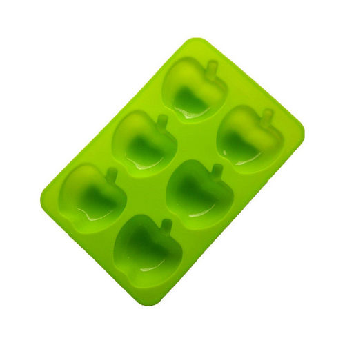 Green 6 Cavity 3D Apples Soap Moulds