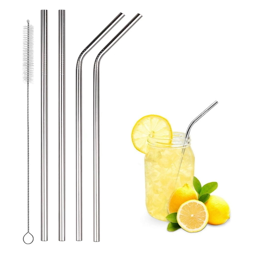 Stainless Steel Straw Set By SPJ SELECTION