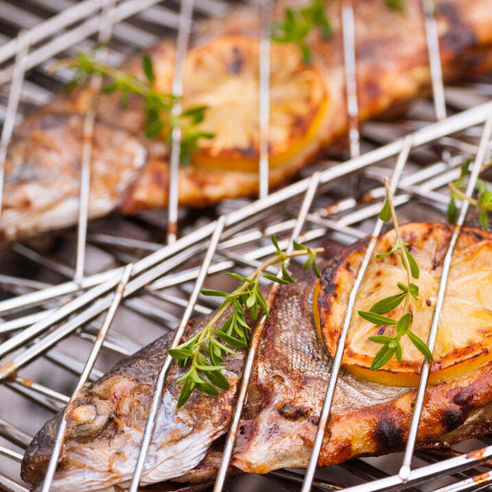 STAINLESS STEEL  FISH GRILL NET BASKET