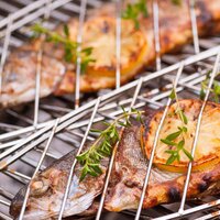 STAINLESS STEEL  FISH GRILL NET BASKET