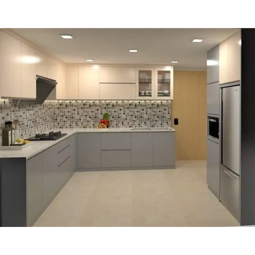 L Shape Kitchen Interior Designing Service