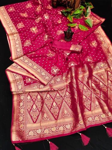 Ruhi Pink Pure Dola Silk Saree