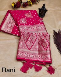 Ruhi Pink Pure Dola Silk Saree