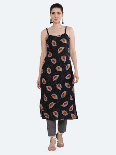 Lopa Black Cotton Kurti
